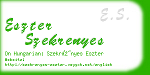 eszter szekrenyes business card